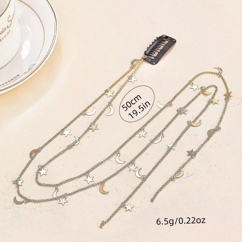 Vintage Hair Chain Gold Color Tassel Barrettes For Women and Girls Braided Headband Party