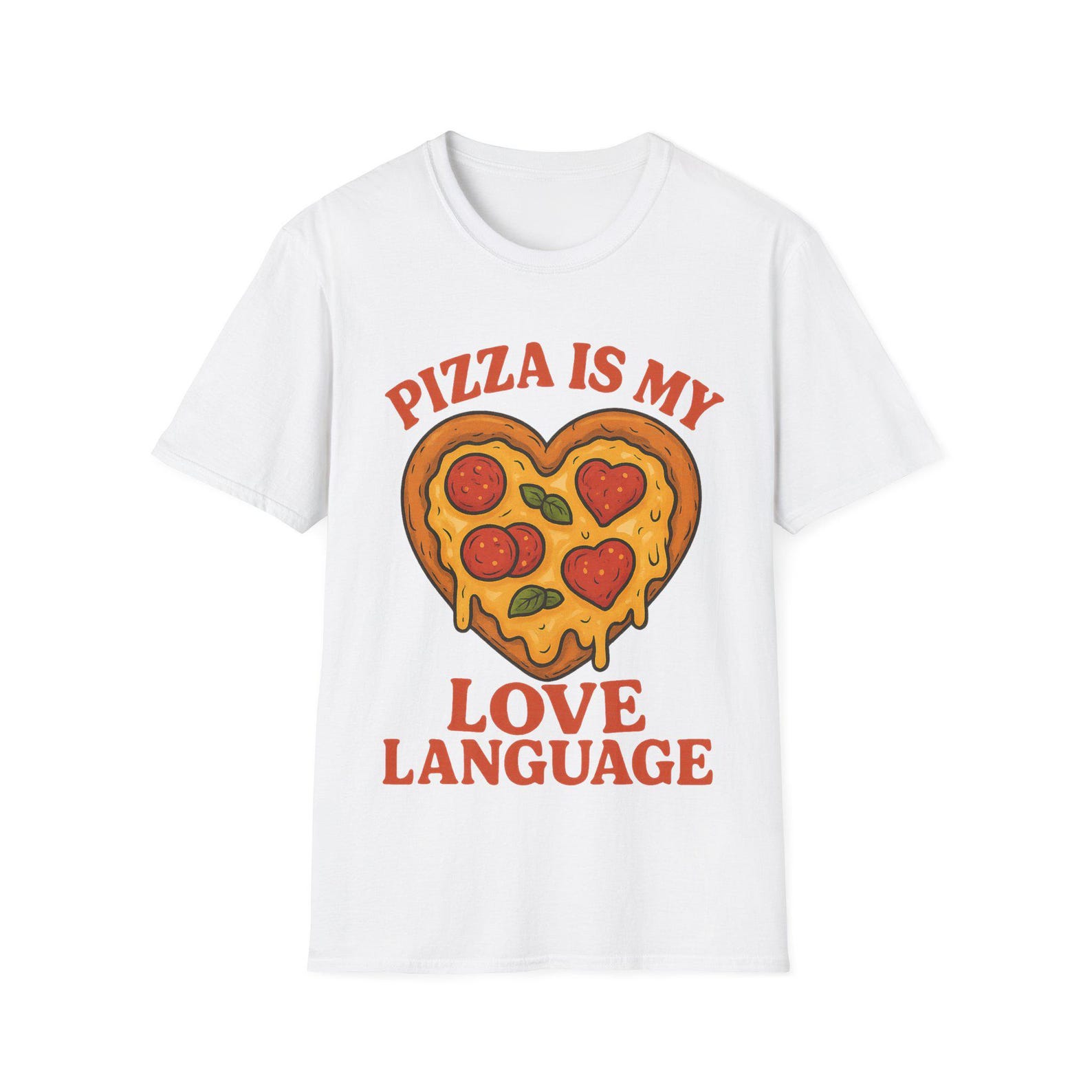 Funny Pizza Love Language T-Shirt, Foodie Gift, Unisex Graphic Tee, Casual Wear, Gift for Pizza Lovers, Foodie Apparel 2XL