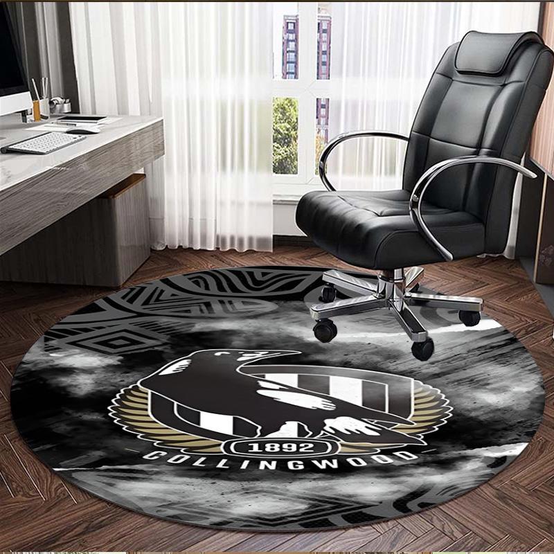 Football Club Print Round Rug, Washable Floor Carpet, For Entryway Dorm Laundry Room Office Study, Home Decor Birthday Christmas Gift