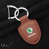 For Skoda Octavia Kodiaq Fabia Vrs Superb Karoq Yeti Rapid Accessories Car Shield Leather Keychain Key Ring Pendant Holder Gift xknz73