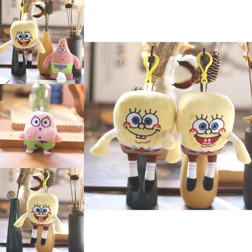 Adorable Spongebob Keychain Plush Toy Cute Patrick Bag Charm For Kids And Adults