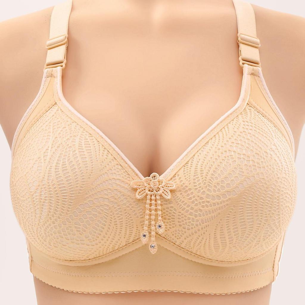 Plus Size No-Magnetic, No-Underwire Push-Up Side Support Anti-Sag Bra