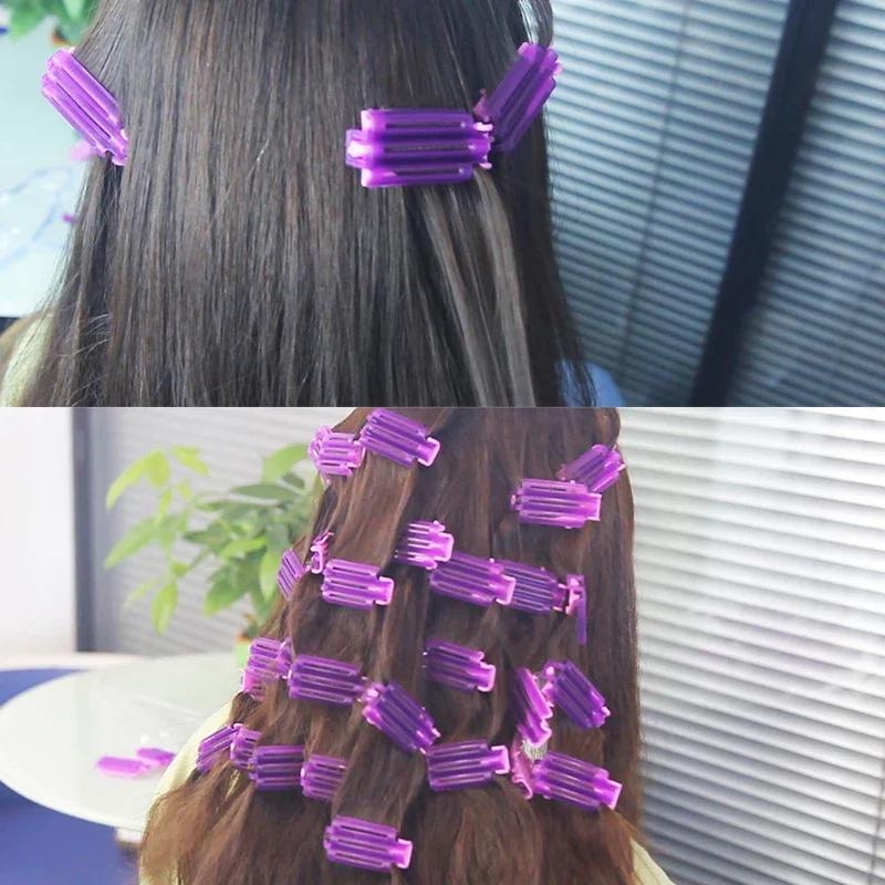 10pcs Hair Clip Wave Perm Rod Bars Corn Curler DIY Fluffy Clamps Rollers Fluffy Hair Roots Perm Hair Styler Formers Flexi