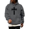 Pullover für Herren Kreuz Pullover Kapuzenpullover Grafik Langarm Sweatshirt