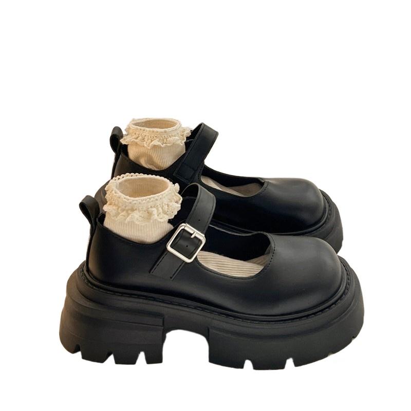 

Fashion 2025 Summer Fashion Mary Janes Shallow Women s High Heels Buckle Strap Platform Round Toe Pumps Casual Office & Career Shoes 40