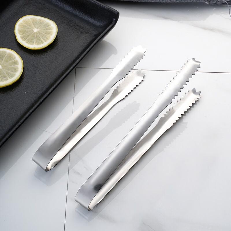 Stainless Steel Food & Ice Tongs Set