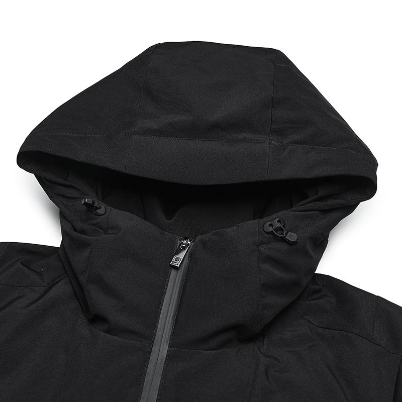 Fila White Series Simple Comfortable Fashionable Warm Hooded Down Jacket Men Outerwear Black F61M443901F-BK