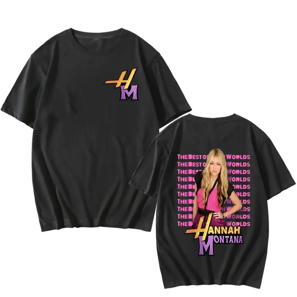 2026 Hannah Montana Koszulka Muzyczna Męska Damska Letnia Casualowa z Krótkim Rękawem T-shirt Unisex Moda Estetyczna Hip Hop Koszulka Streetwear