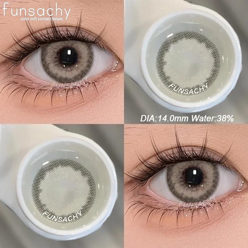 

FUNSACHY 2 шт. цветные контактные линзы MEDUSA для глаз синие контактные линзы цветные линзы для глаз корейские Y2K натуральные мягкие линзы для ежегодного использования