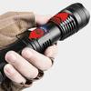 Multifunctional LED Flashlights Telescopic Zoom Outdoor Strong Light Flashlight Hand Lantern