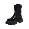 Beautiful Thick-soled Martin Boots Short Trouser Boots 2024 New Taller Small British Style Thick Heel Thin Boots