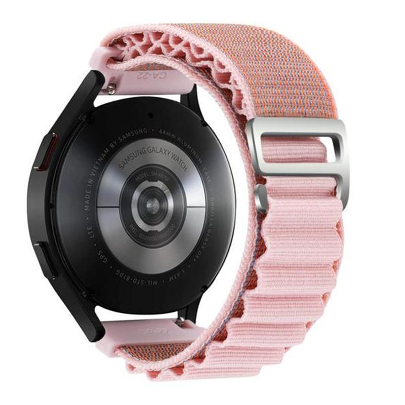 

For Realme Watch 3/Huami Amazfti GTR 4/GTR 4 Pro Replacement Nylon Smartwatch Band 22mm Universal Adjustable Wrist Strap Pink