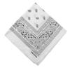 Kakatrend Bandana White Paisley 100% Cotton Bandana Adult Stylish White Handkerchief Cotton Bandana Unisex Do-rag Large 55cm X 55cm