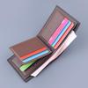 Men's Leather All-in-One Folding Card Holder Wallet with Large Capacity