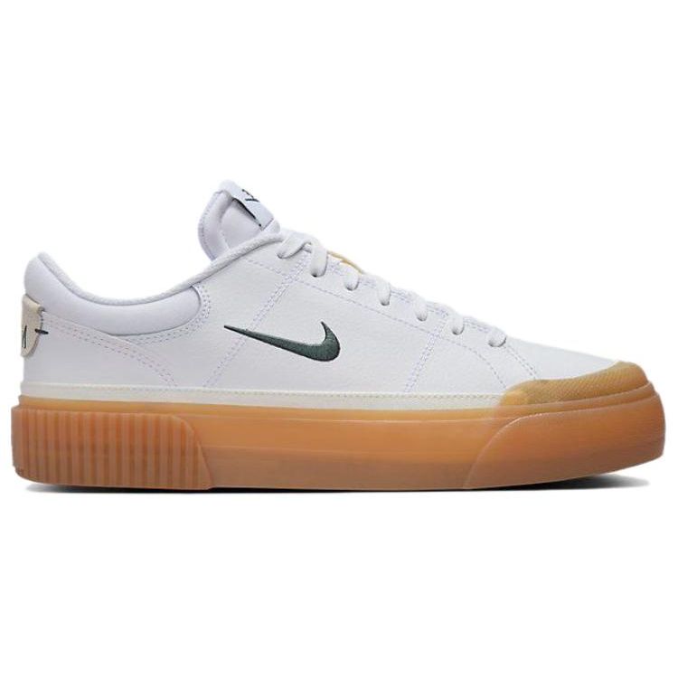 Nike Court Legacy Lift White Vintage Green Gum Women Sneakers Gum-Yellow Sail FV5526-100