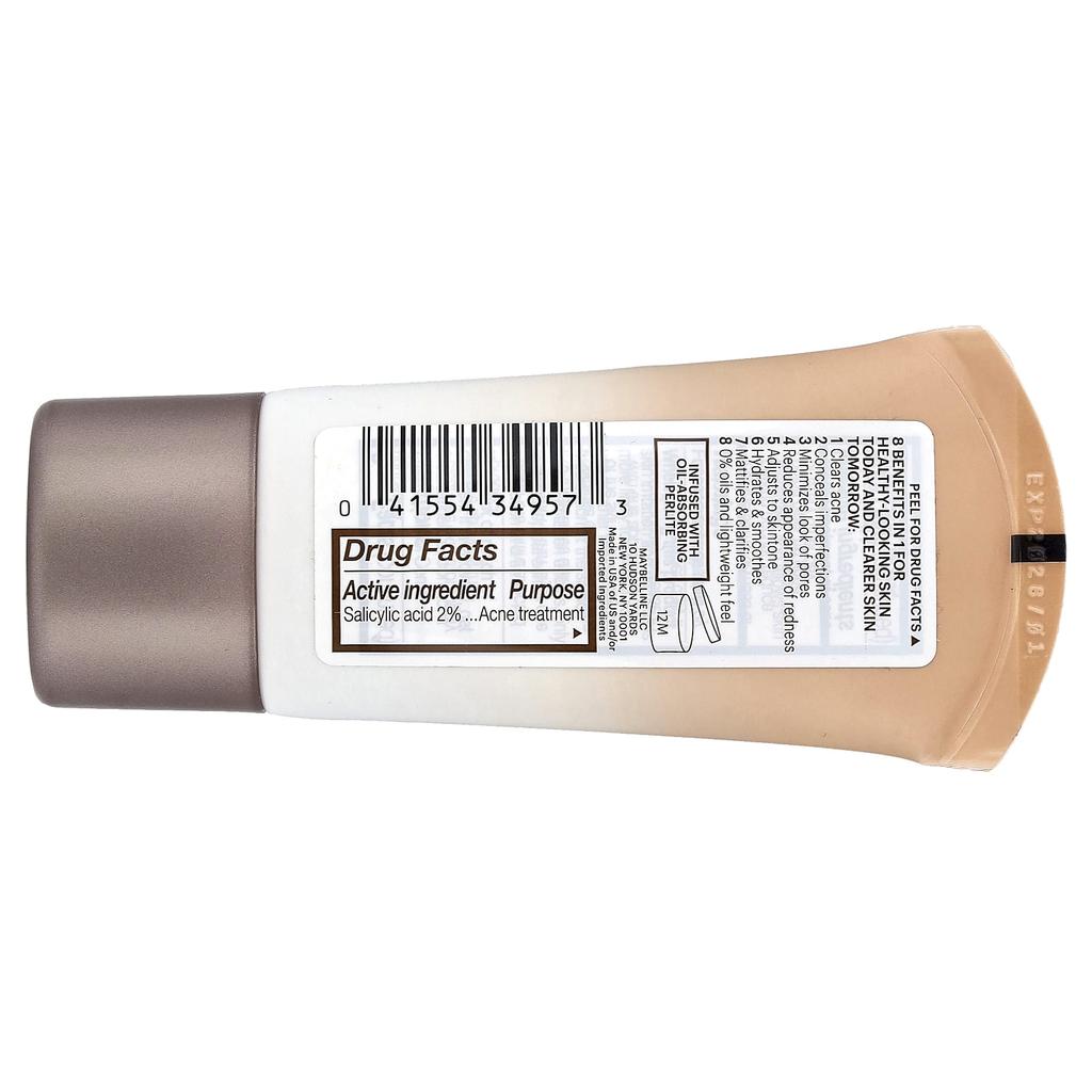 Maybelline Dream BB Pure, Skin Clearing Beauty Balm, 120 Medium Sheer Tint, 30ml (1 Fl Oz)