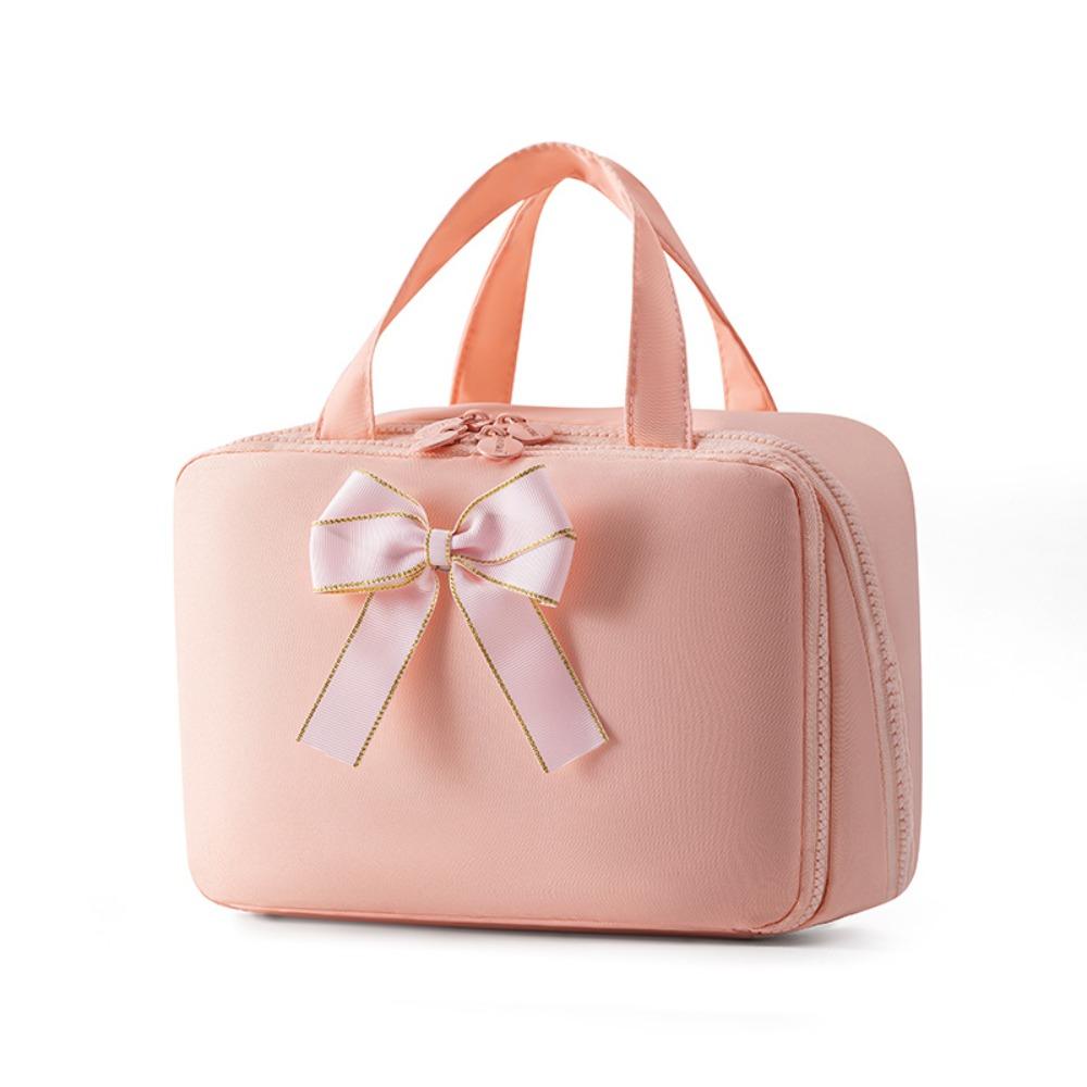 Solid Color Cosmetic Storage Bag Large Capacity Toiletries Storage Pouch  Outdoor