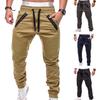 Pantolon Büzgülü Ayarlanabilir Erkek Çizgili Fermuarlı Cepli Outdoor Aktiviteler İçin Spor Pantolon