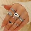 Retro Unregelmäßiges Ring Set: Modischer Europäischer & Amerikanischer Stil, Gealterte Legierung, 7-teilige Kollektion.