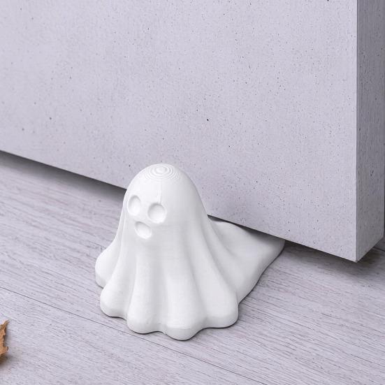 Unique Home Decor Doorstop Cute Ghost Door Stopper, 3D Printed Halloween Decoration Cartoon Grimace Wedge Statue, Anti-slip Windproof Holder,