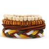 Blaues Auge Lederarmband Mehrschichtig Geflochtenes Seil Armband, Mode Persönlichkeit Hand Schmuck für Frauen Männer