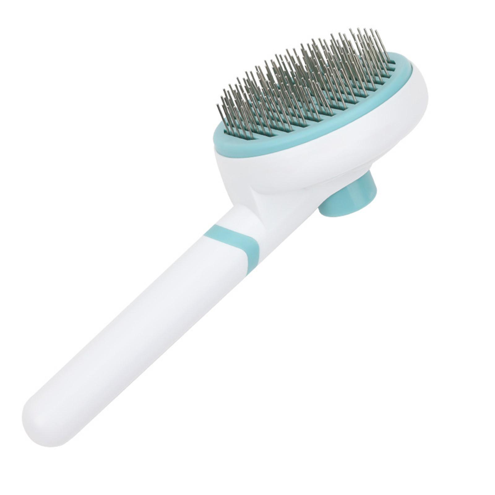 

Массажная щетка для ухода за домашними животными для удаления плавающих волос, открытие узла, самоочищающаяся игольная расческа One Size зелёный