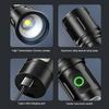 500LM LED Flashlight USB Rechargeable Torch For Hiking High Power Flashlights Zoom Tactical Lantern Long Shot COB Laser Wick