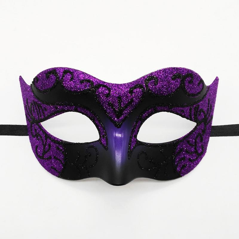 Glitter Half Face Masquerade Mask Woman Men Venice Mask Halloween Costume Accessories For Cosplay Party
