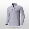 Thin Fleece Sweatshirt T-Shirt Men's Long Sleeve Stand Collar Half Zip Running Casual Base Layer Shirt Tops