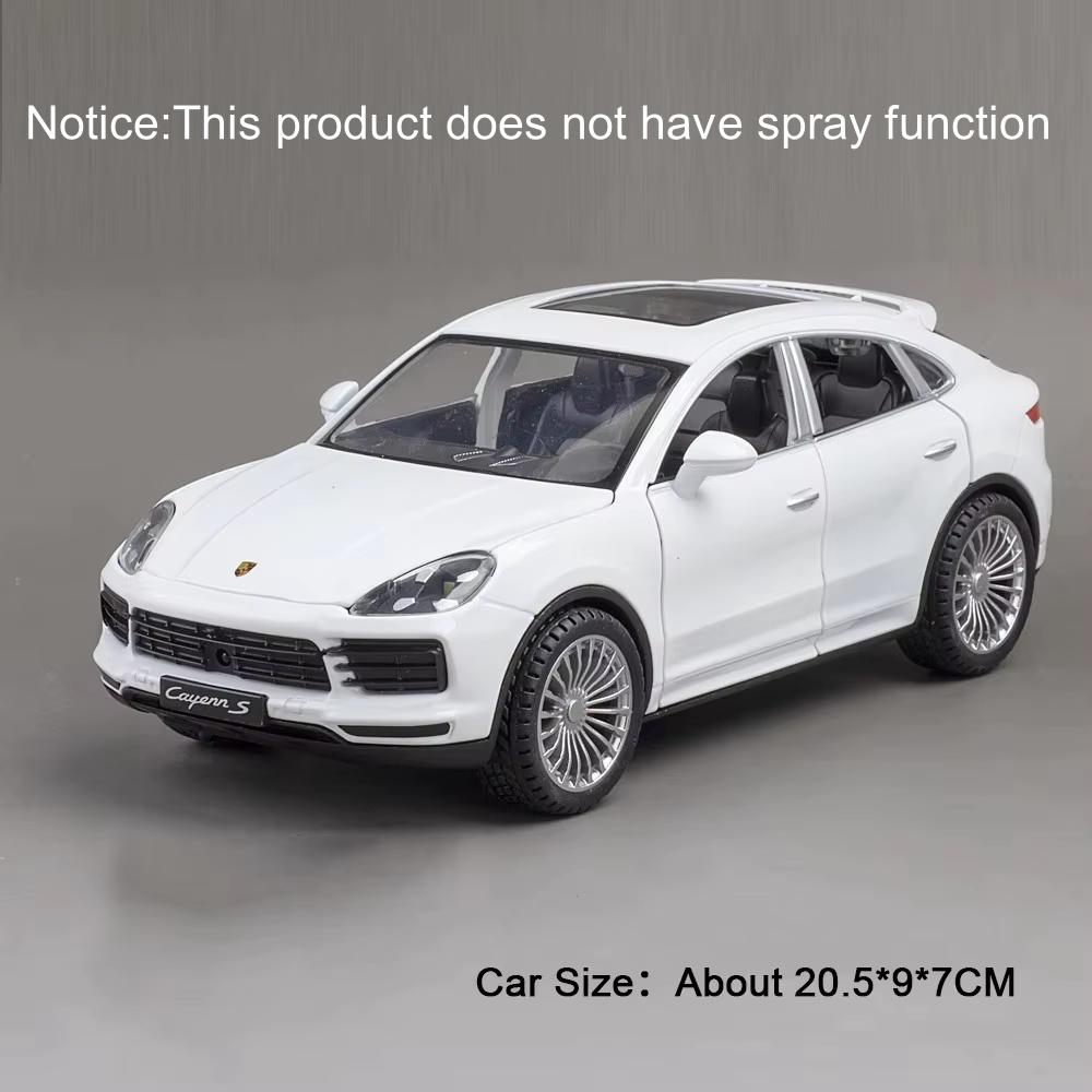 Scale 1:24 Panamera Cayenne S Car Model Toy Alloy Body Rubber Tires Pull Back Sound Light Vehicle Models Holiday Supercar Gifts