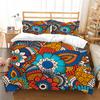 Bohemian Floral King Queen Duvet Cover Boho Mandala Cashew Flowers Bedding Set Exotic Tribe Style 2/3pcs Polyester Quilt Cover