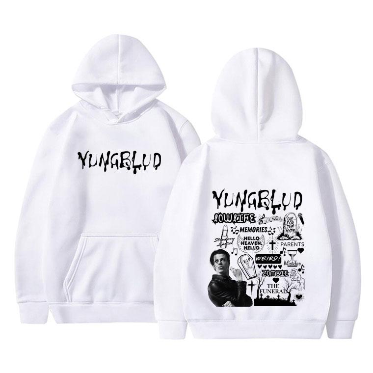Felpa con cappuccio grafica album musicale Yungblud Rocker Uomo Donna Moda Retrò Streetwear Rock Unisex Oversize Felpe con cappuccio