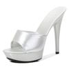Fashion 2025 Summer Shoes Women PVC Crystal Flip Flops Gladiator Pumps Sexy Clear High Heels Classic Dress zapatos mujer Slipper
