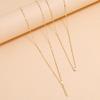 c096 Personality Fashion Double Layer Stacked Water Drop Shaped Small Diamond Long Tassel Pendant Necklace Two-Piece Set