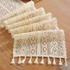 American Table Flag Tablecloth Strip Tablecloth Coffee Table Towel Tea Party Cotton and Linen Literary Table Flag Lace Retro