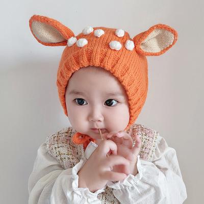 Cappellino Carino Cartone Animato Protezione Orecchie Bambino Invernale Caldo Cappello di Lana Lavorato a Maglia 6-36M Bambino/a Cappellino all'Uncinetto Cappellino per Bambini Piccoli Copricapo