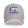 I Love El Salvador El Salvador Flag Baseball Cap Streetwear Hip Hop Hats Spring Women Unisex Outdoor Gym Snapback Cap