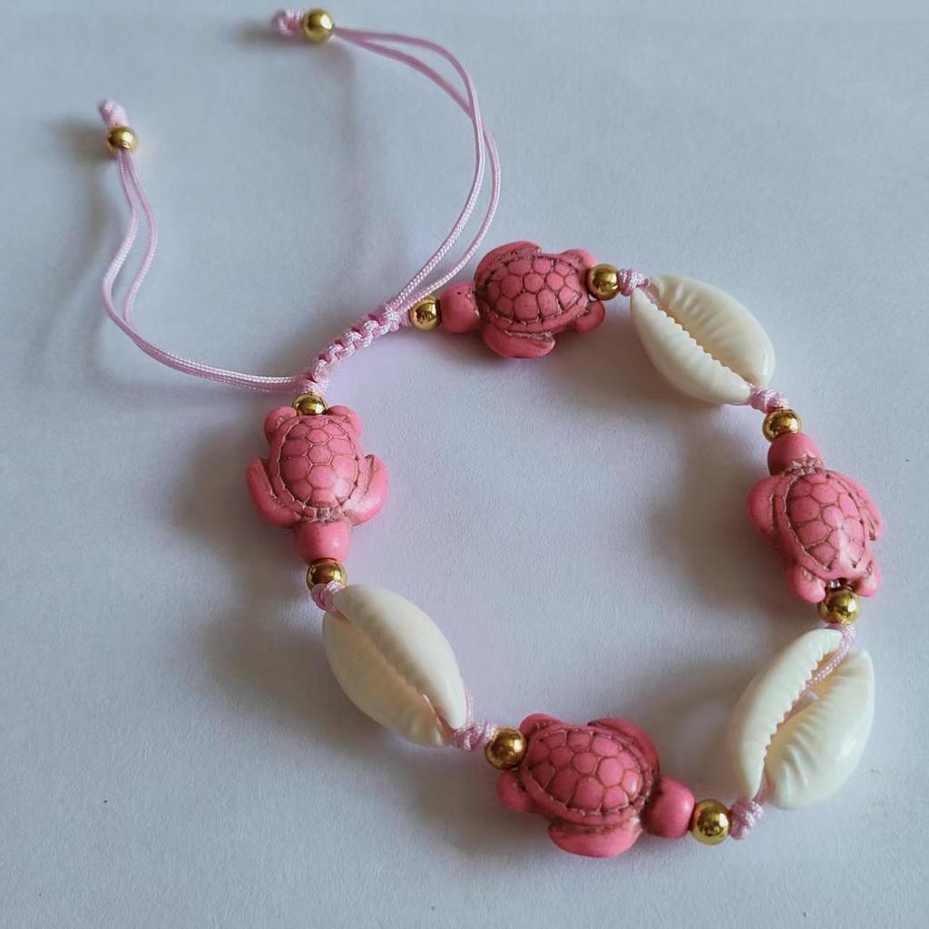 Bohemian Starfish & Turtle Anklet: Handmade Woven Cross-border INS Fashion Jewelry Bracelet.
