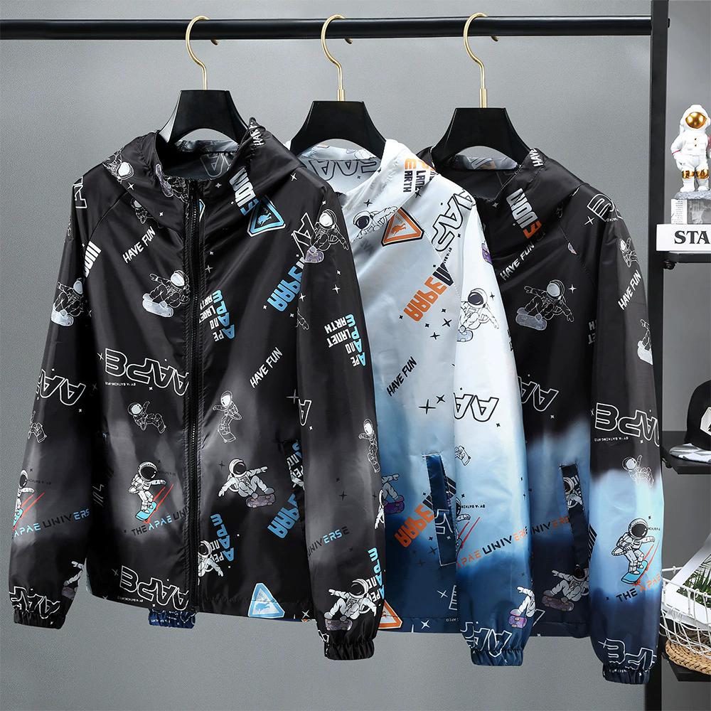 Summer Printed Sun Protective Clothing For Men Outdoor Quick Drying S-5XL