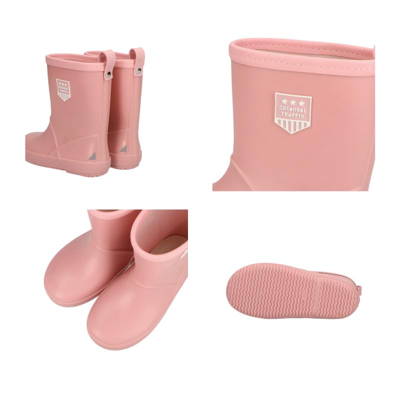 Kids' Rain Shoes, Rain Boots, Sizes 15-22cm, Boys and Girls, Unisex, Lightweight, Mid-Length, with Reflective Panels