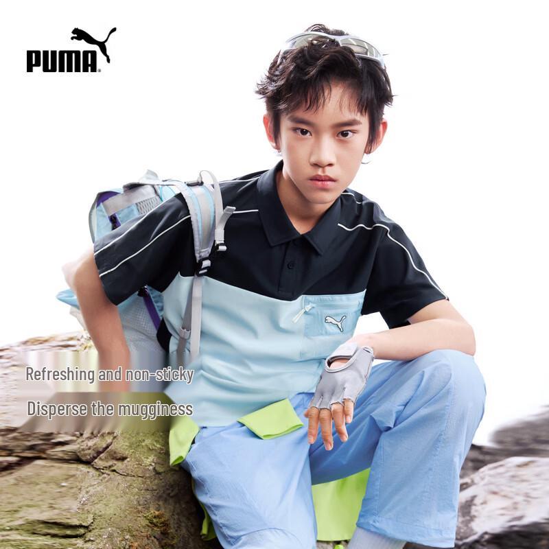 PUMA Kids  Boys  Short Sleeve Polo T-Shirt 170cm