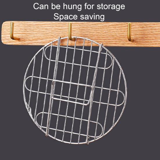 BBQ Rack Multifunctional Cooking Rack Stainless Steel BBQ Grill Polished Edges Cooking Rack Double Baking Tray