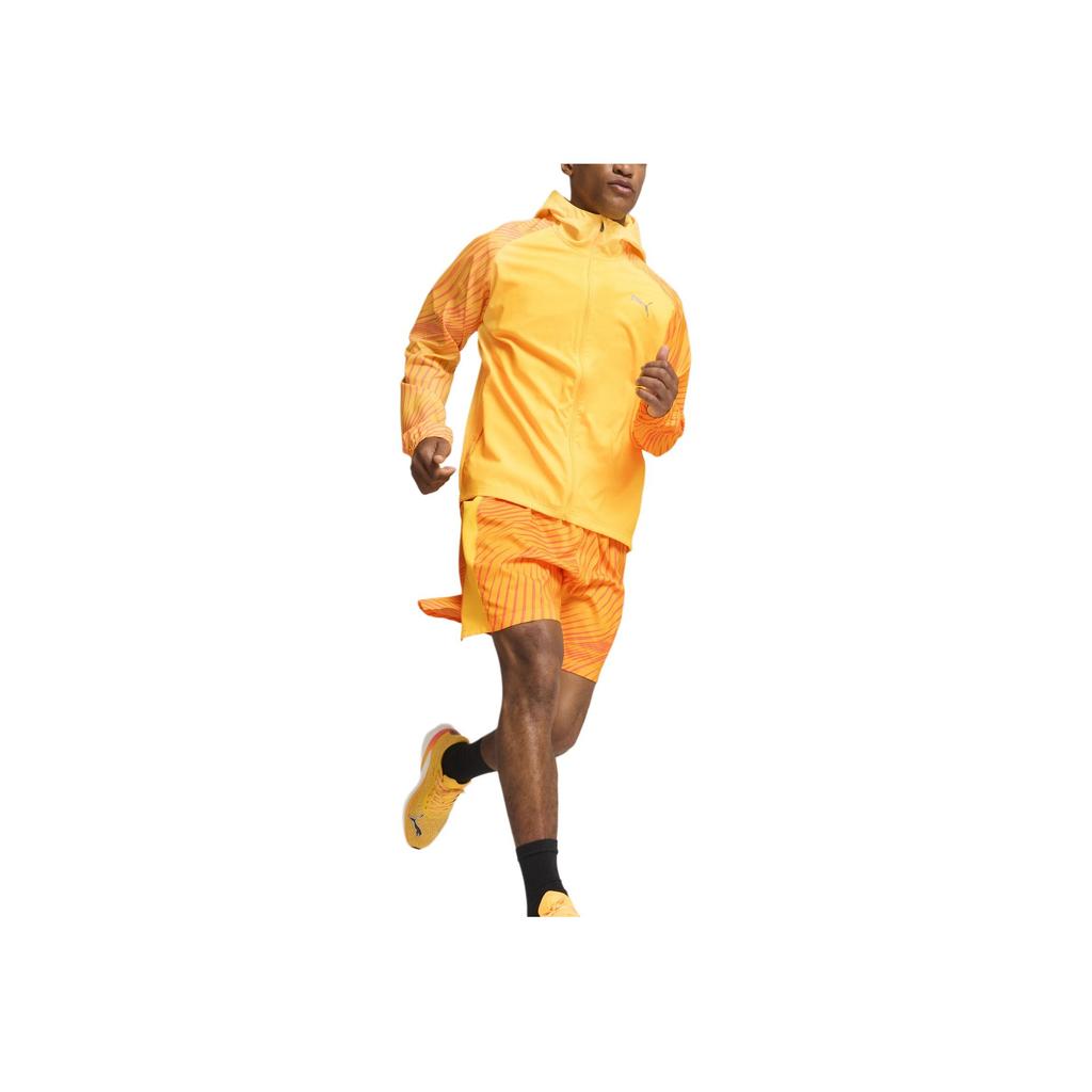 Puma Lightweight Zip-Up Hooded Jacket Men Jackets Sun-Yellow 524510-38