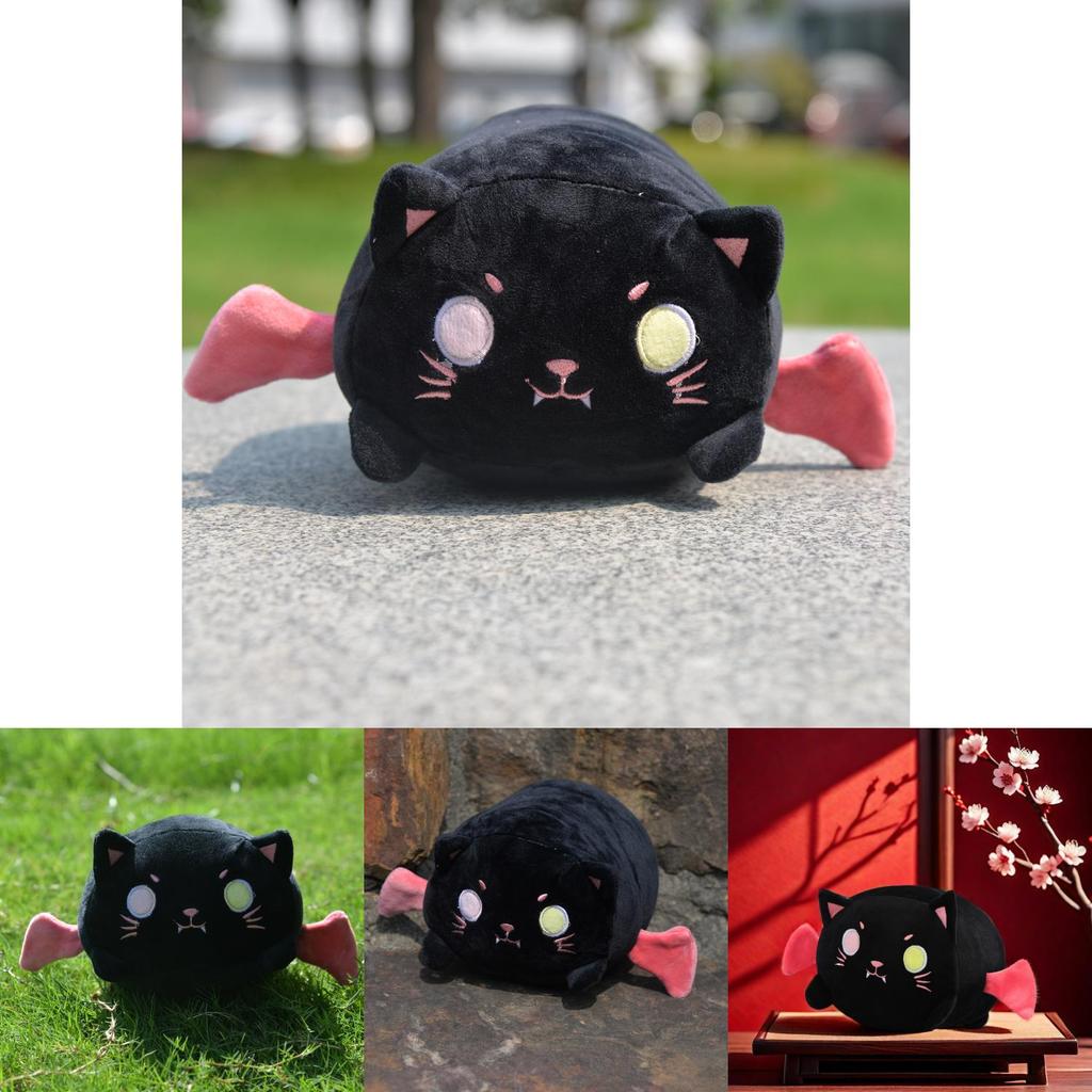 Charming Cartoon Cat Demon Plush Cushion For Relaxing Sleep And Stylish Backpack Accessory
