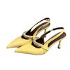 Pointed high-heeled sandals women's 2025 summer outer wear new daily versatile metal elastic band bag head empty sandals