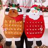 1Set Santa Claus Reindeer Snowman Theme Calendar Countdown Pendant Ornament Merry Christmas New Year Party Decoration Supplies