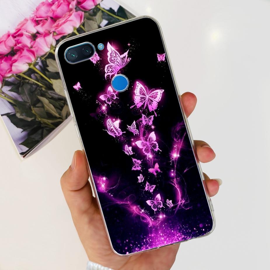For Xiaomi Mi 8 Lite Case Cute Painted Cover Clear Silicone Phone Case For Xiaomi Mi 8 Lite 8Lite Back Cover 6.26'' Fundas Coque