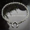 Neue Mode Punk Nasenclip Halskette Geometrisch Retro Choker Halskette Gothic Dicker Runder Ring Punk Stil Kette Geschenke