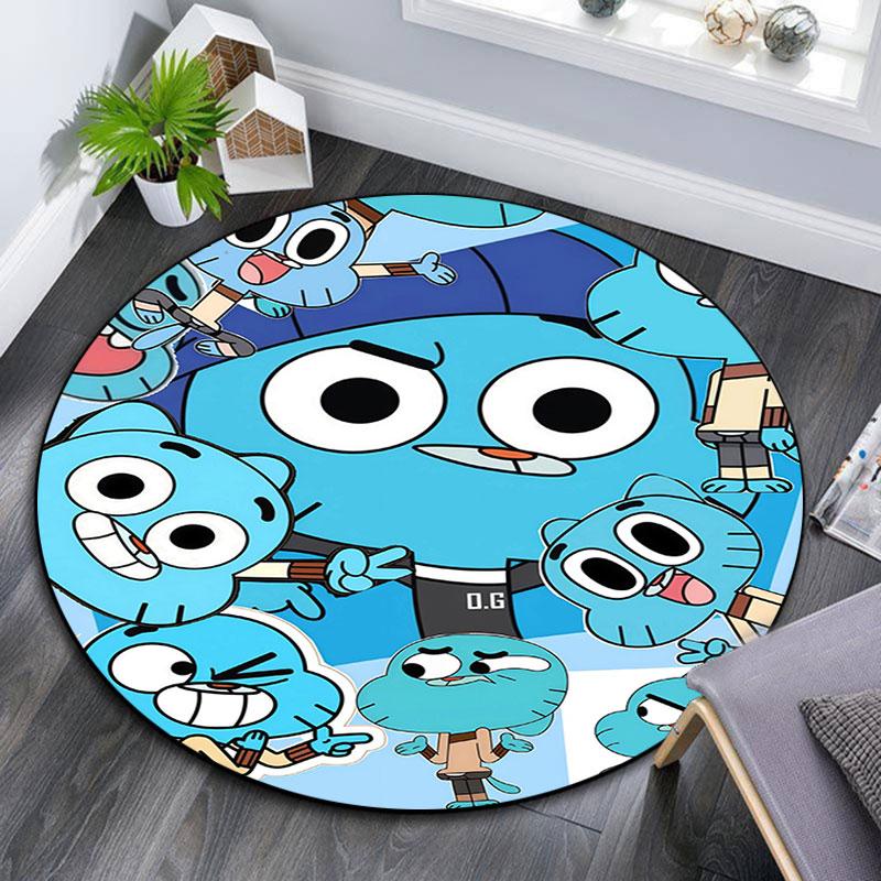 Gumball pattern round rug,Carpet Rug for Living Room Bedroom Playroom ,Non-slip Floor Mat,Holiday Gifts and Birthday Gifts.