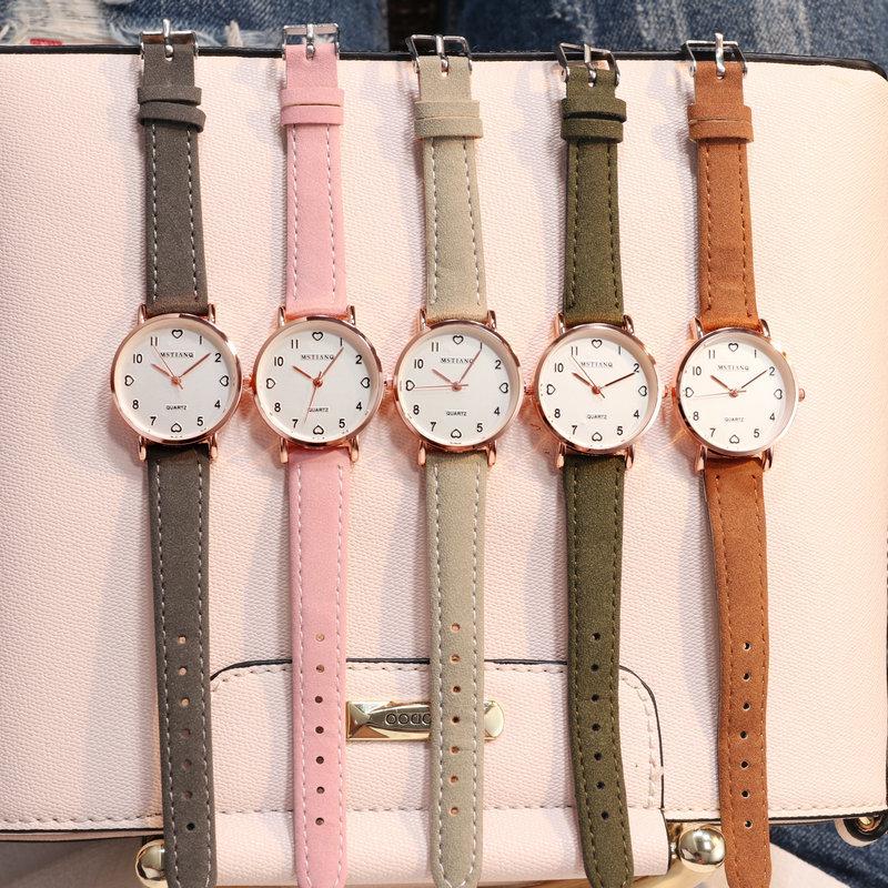 Simple Trendy Women'S Watches, Junior High School Girls, Girlfriends, Casual Fashion, Personality, Forest Women'S Watches
